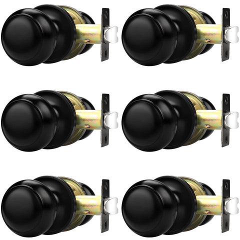 Probrico interior door knob in black ball design for hallway convenience.