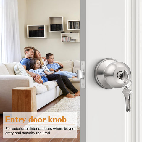 Probrico adjustable backset knob showing versatile 2-3/8 and 2-3/4 inch options