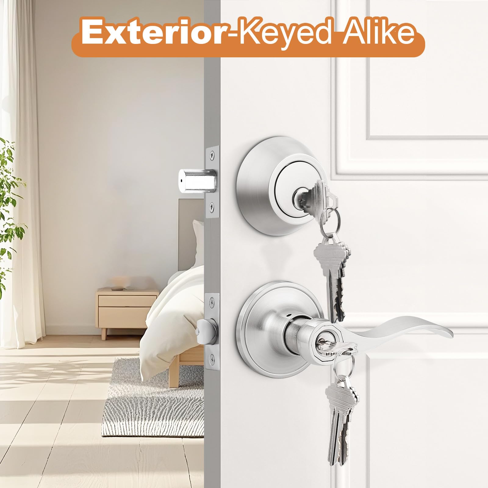 Keyed-alike design lets you open all locks with one key