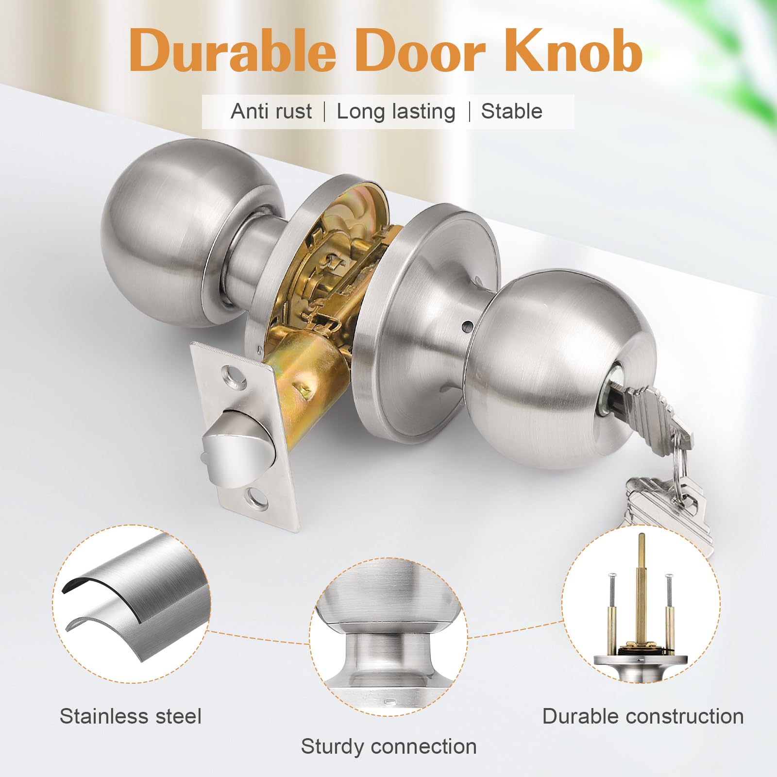 Probrico anti-sawing security bolt for enhanced door protection