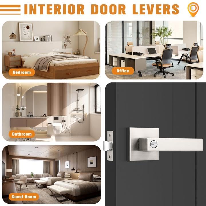 Probrico keyless lockset suitable for bedroom and bathroom doors with easy installation