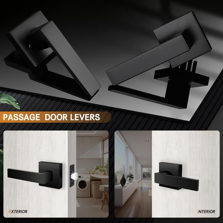 Probrico keyless passage door handle inside view for easy-access rooms