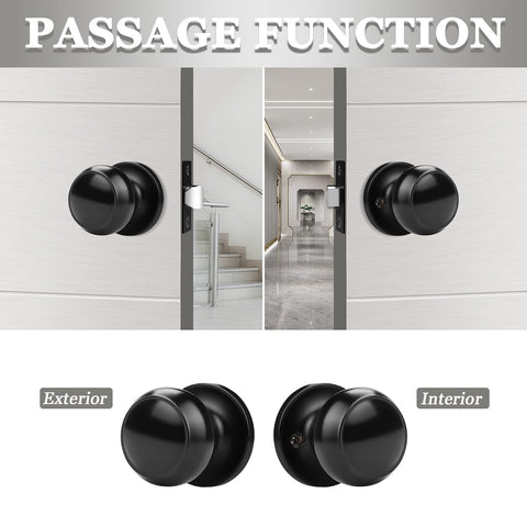 Probrico keyless passage knob showing simple installation concept