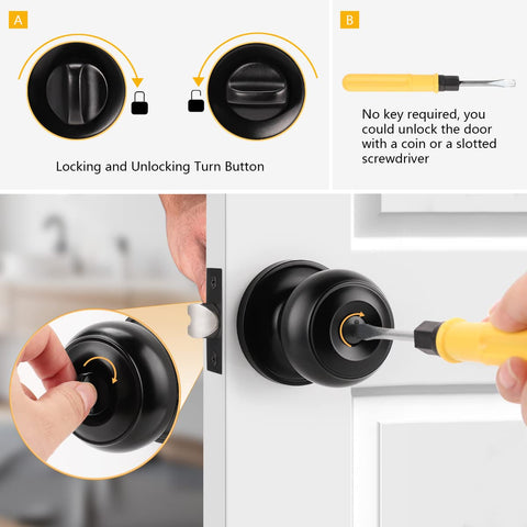 Probrico latch and strike plate packaged for quick, tool-free installation