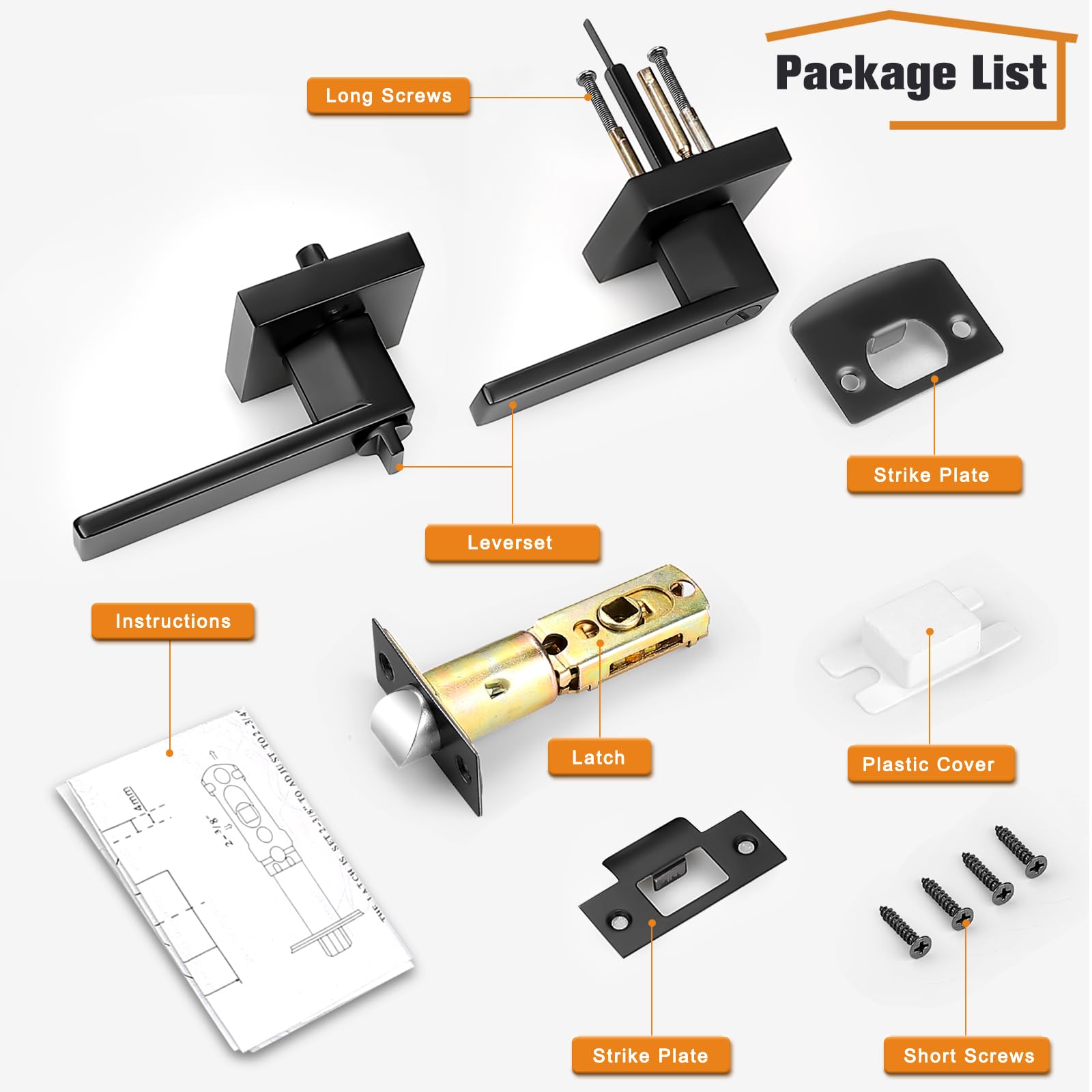 Left and right handed installation capability for Probrico levers