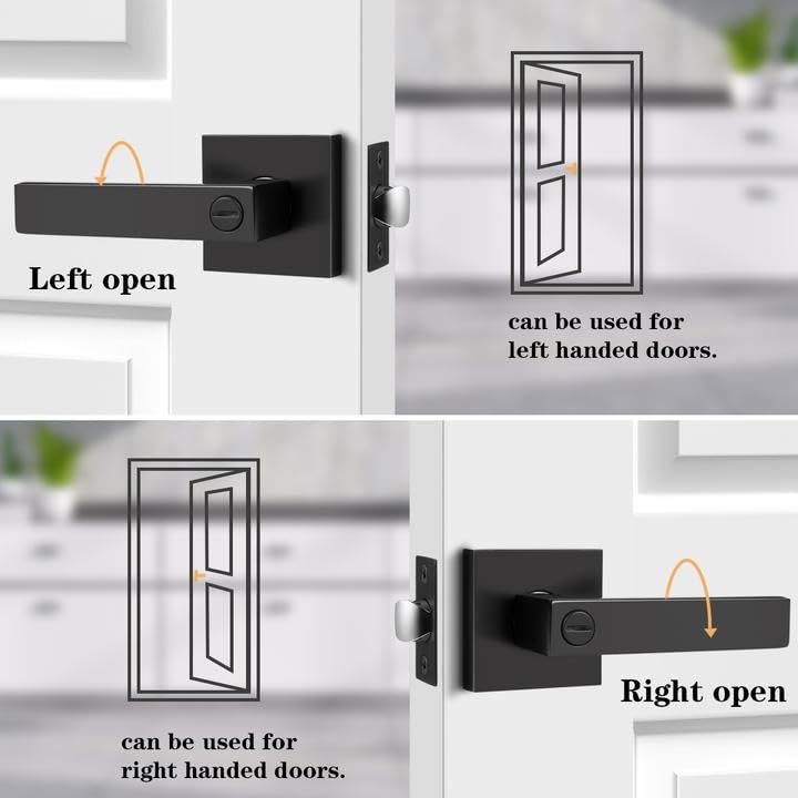 Probrico adjustable latch lever fits 2-3/8 in or 2-3/4 in doors