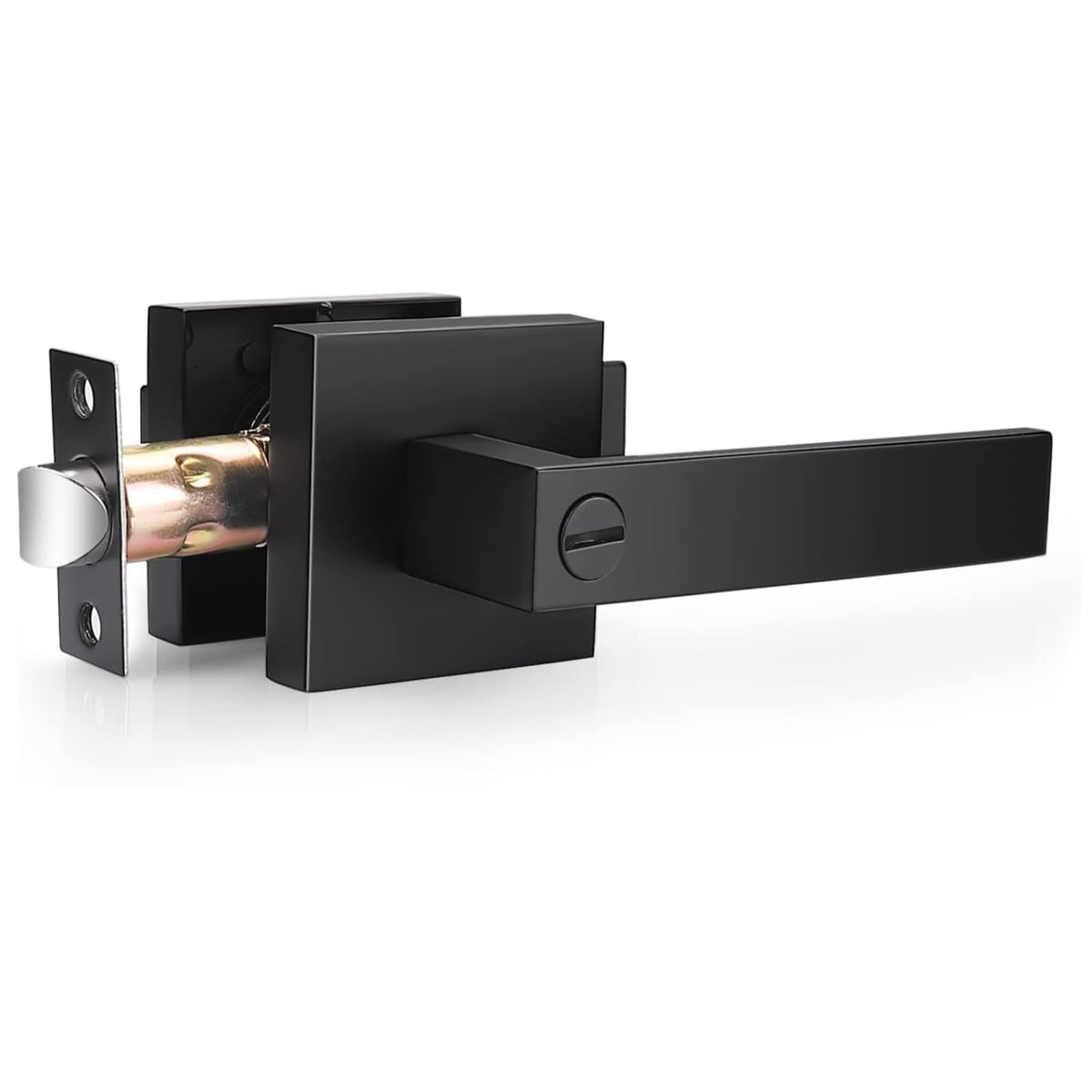 Probrico matte black privacy door lever for bathroom or bedroom doors