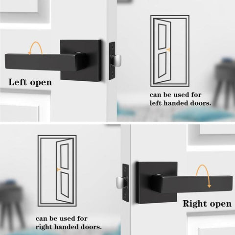 Probrico matte black dual strike plates included for versatile door prep.
