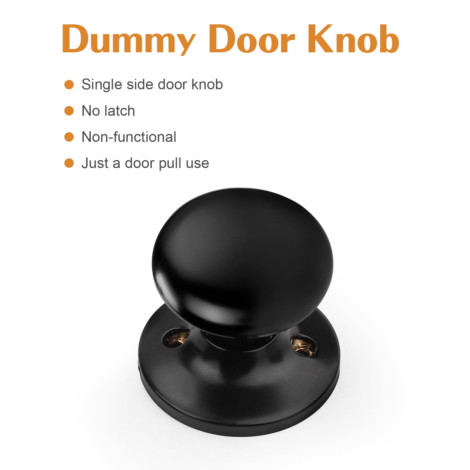 Close-up of Probrico matte black dummy lever with anti-fingerprint coating.