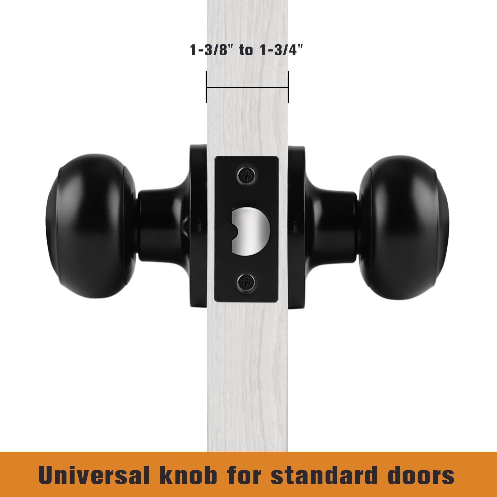 Probrico matte black flat ball knob demonstrates contemporary interior style