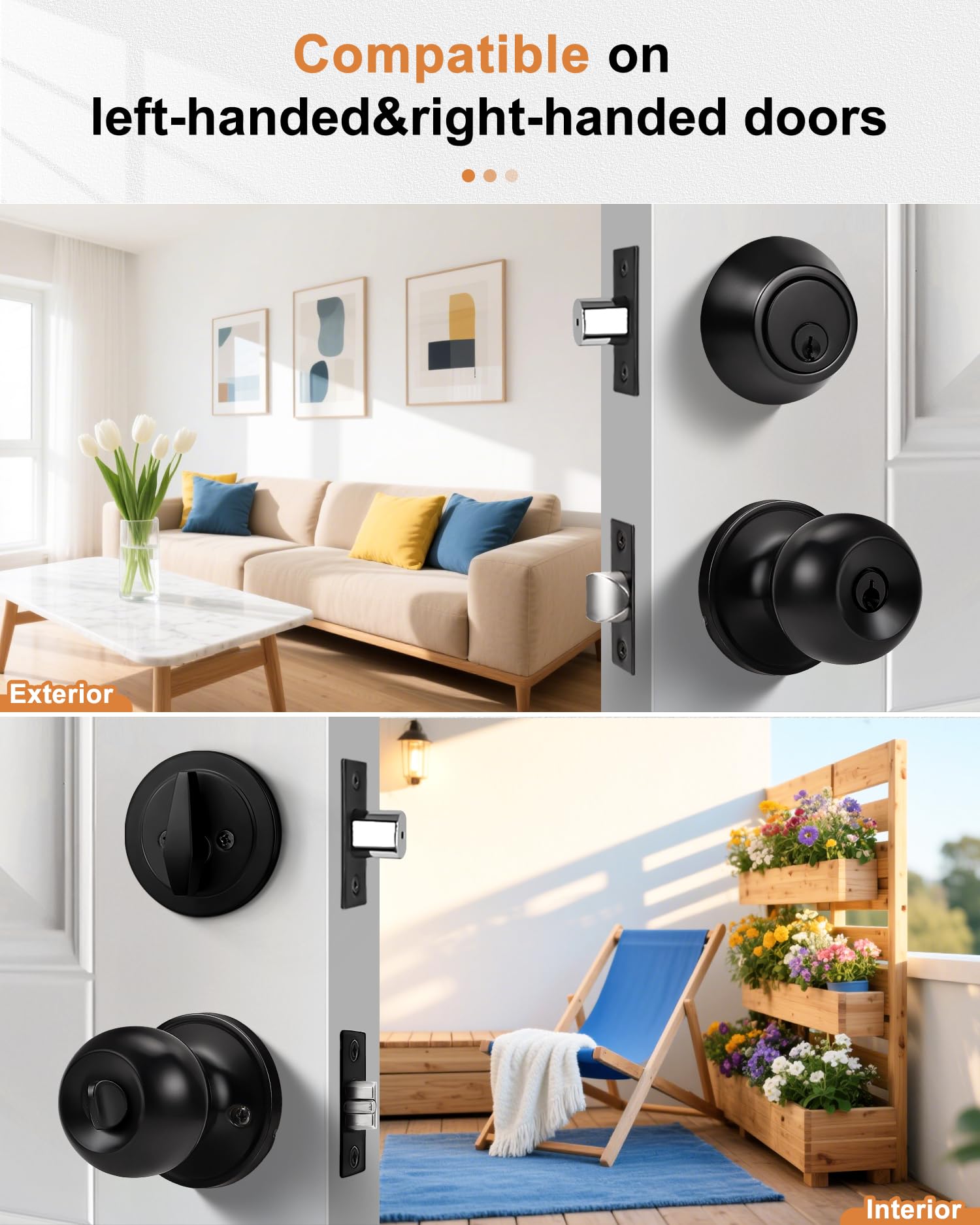 Probrico modern-traditional door hardware for versatile décor.