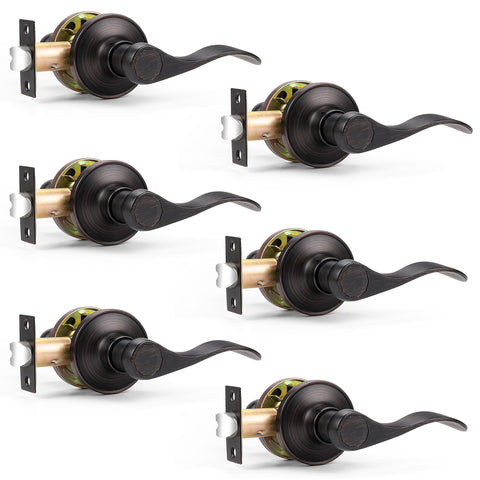 Probrico passage hall closet lever handle for interior doors with no lock