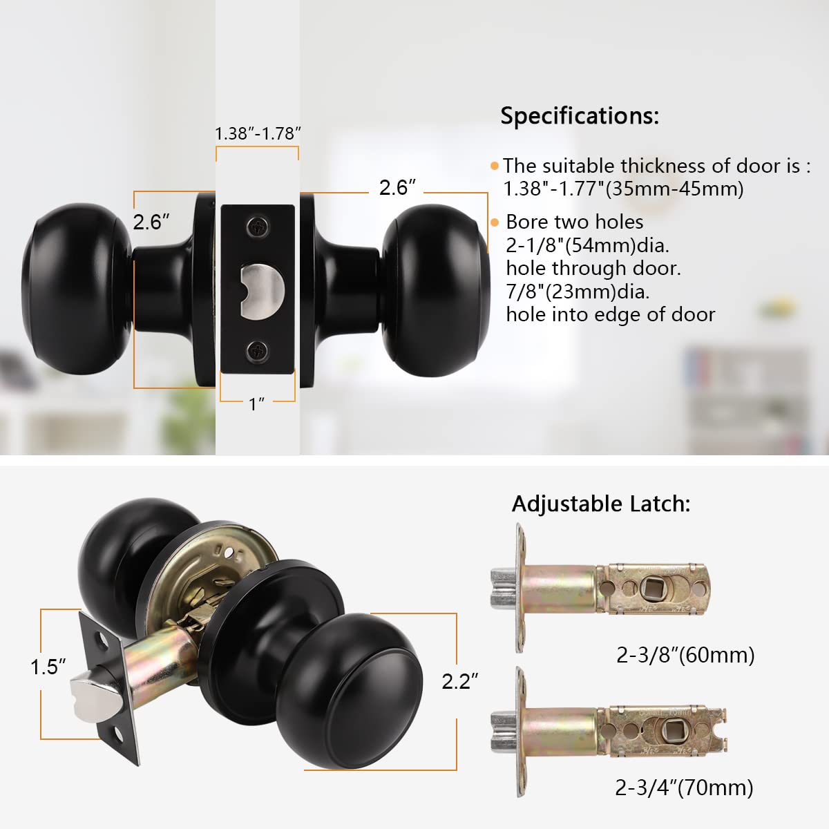 Probrico passage knobs for hallways for easy access