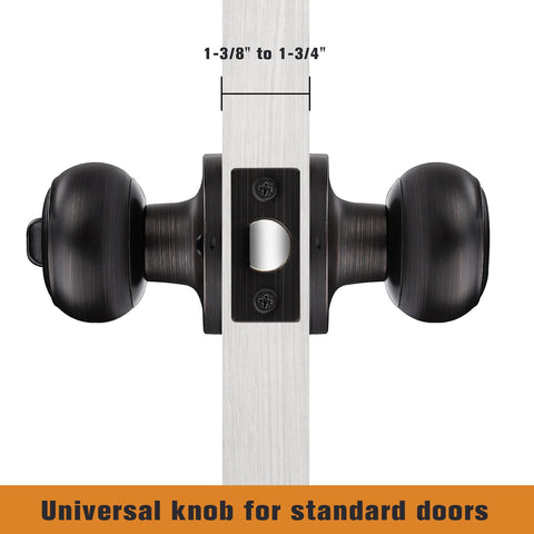 Probrico privacy bronze knob assembly pack with screws for easy install