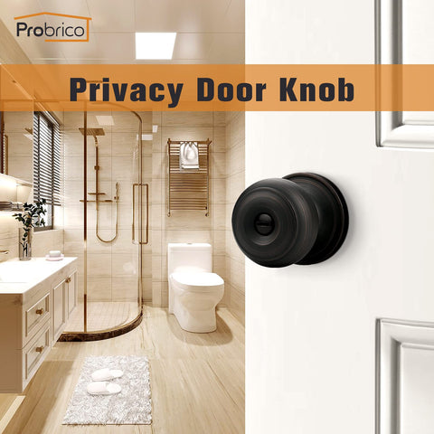 Probrico privacy bronze knob inside with thumb-turn, secure bedroom privacy