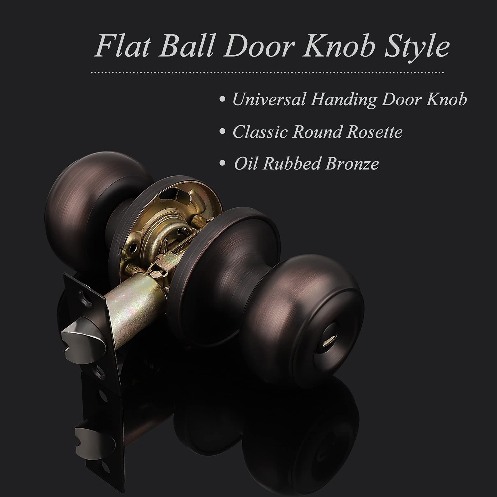 Probrico privacy door knob bronze on door demonstrates smooth lever action for daily use.