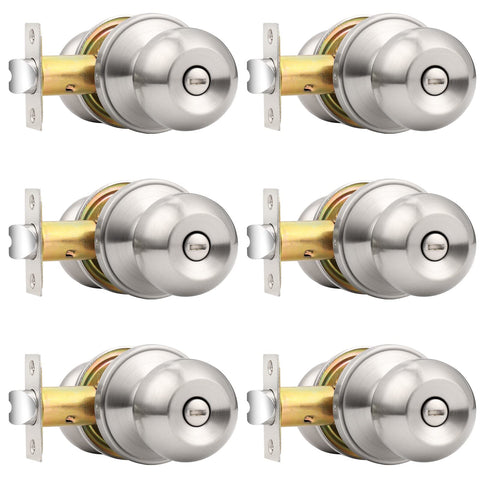 Probrico privacy door knob close-up in brushed nickel with reliable privacy control.