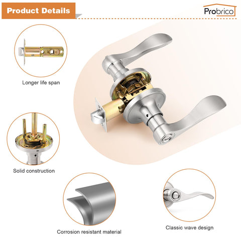 Probrico privacy lever kit includes all installation accessories.