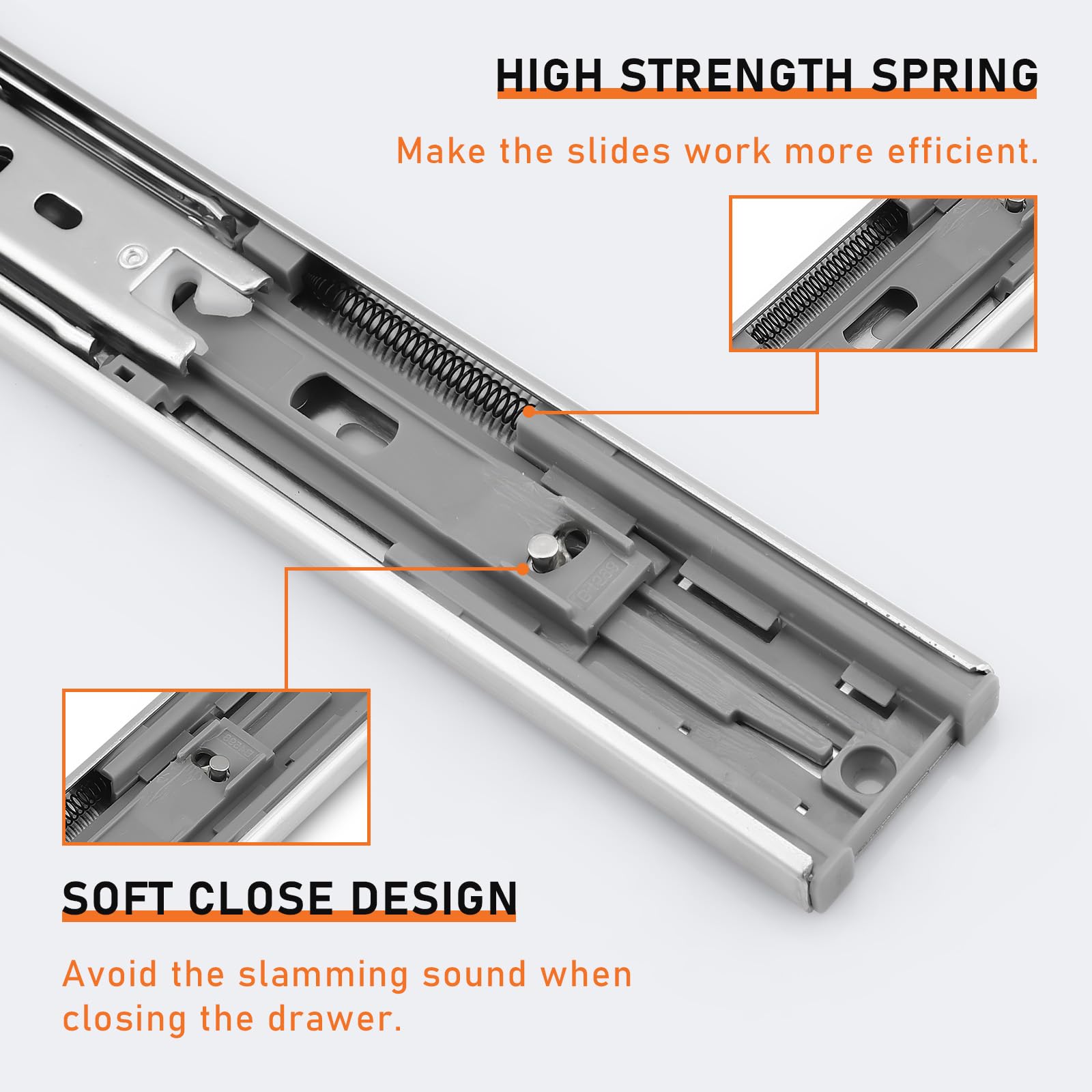 Probrico rear-mount brackets included for framed drawers.