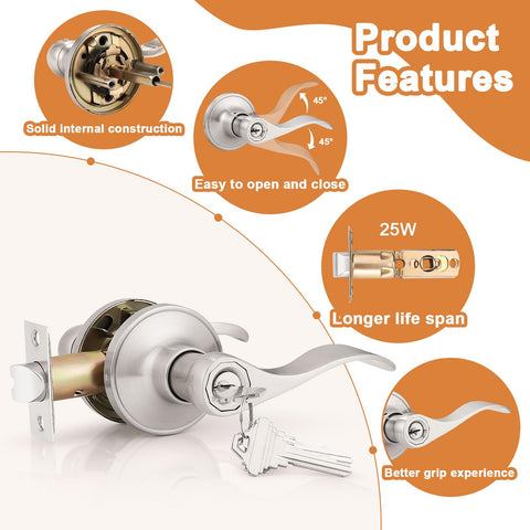 Probrico reversible door lever suits both right- and left-handed doors.