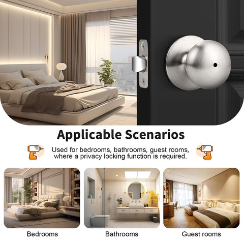 Probrico privacy knob compatible with both right and left handed doors