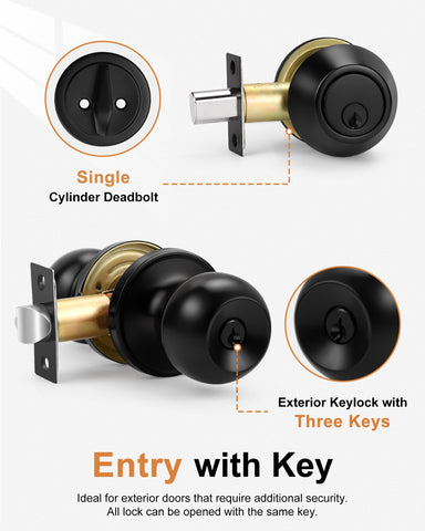 Probrico keyed-alike locks allow same keys across multiple doors.