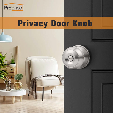 Probrico satin ball door knob close-up showing smooth operation
