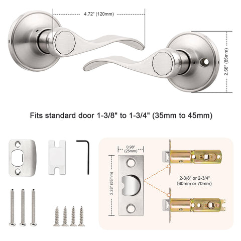 Durable zinc alloy frame with satin nickel finish for interior use