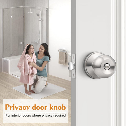 Probrico stainless steel interior door handle with brushed finish for durability.