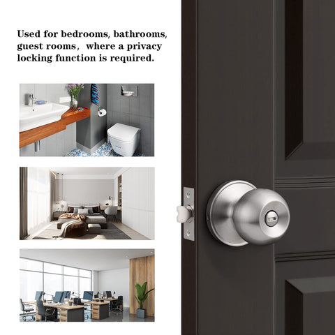 Probrico thumb-turn privacy lock with emergency release for exterior access.