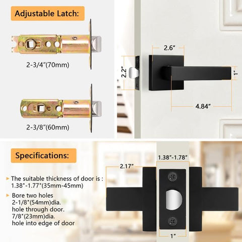 Probrico includes two strike plate options for standard doors