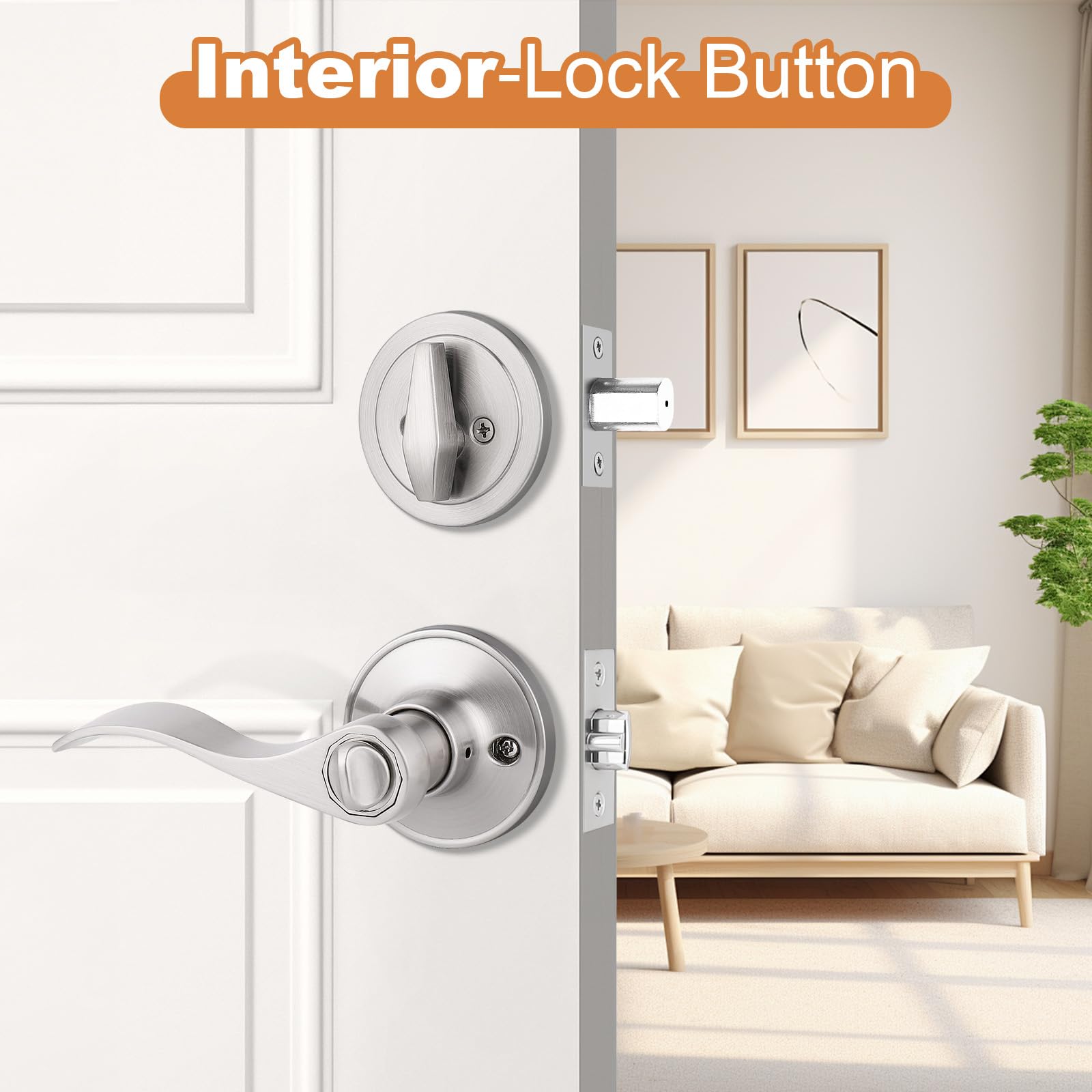 Reversible Probrico door lever fits both left- and right-handed doors