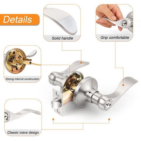 Probrico Wave-style lever handle side profile, ergonomic design for comfortable use.