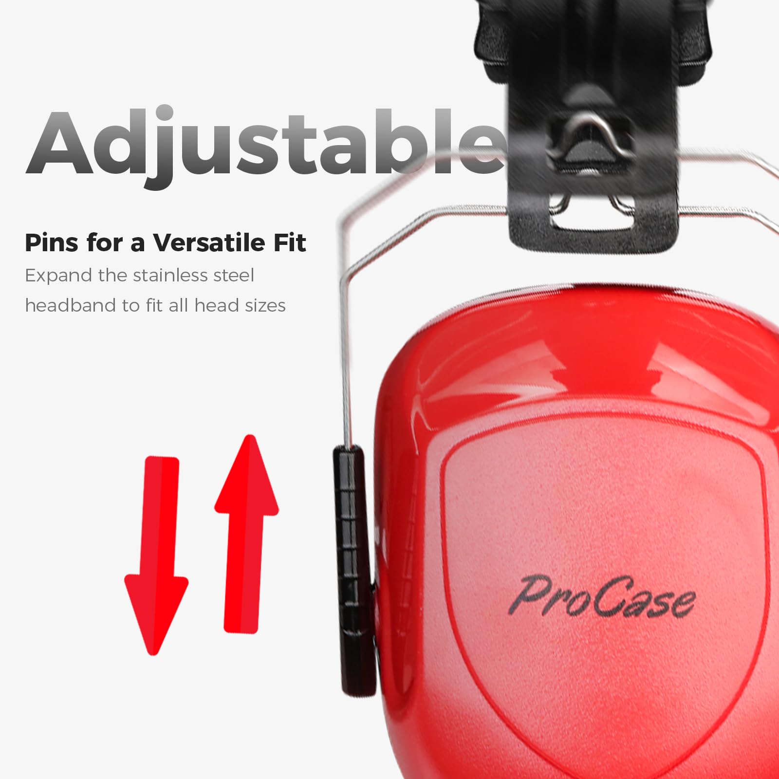 ProCase NRR 28dB earmuffs provide snug protection for diverse environments.