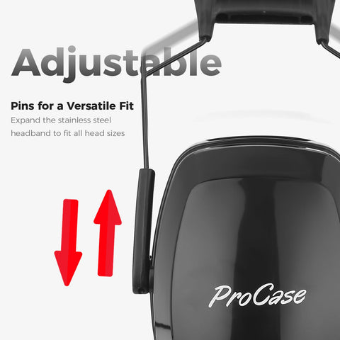 ProCase ear muffs with a durable metal headband for long-lasting comfort.