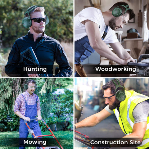 ProCase green earmuffs suitable for loud environments.