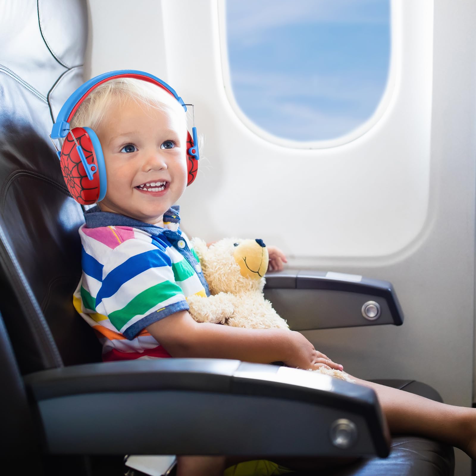 Flight-ready ProCase headphones protect ears during takeoff and loud events.