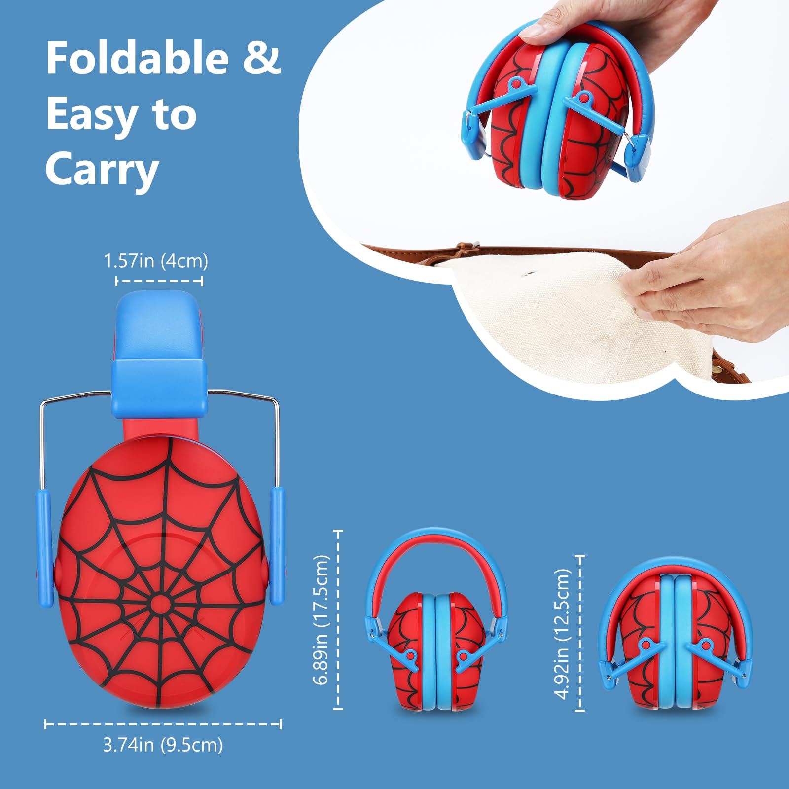 Ultra-soft ear cushions and padded headband for comfort.