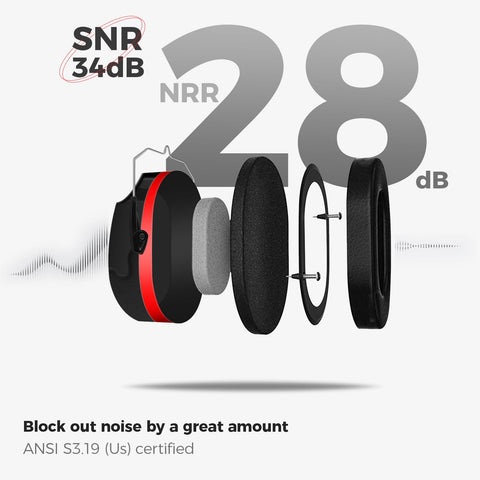 ProCase ear muffs headband adjustment demonstrates universal fit for kids and adults.