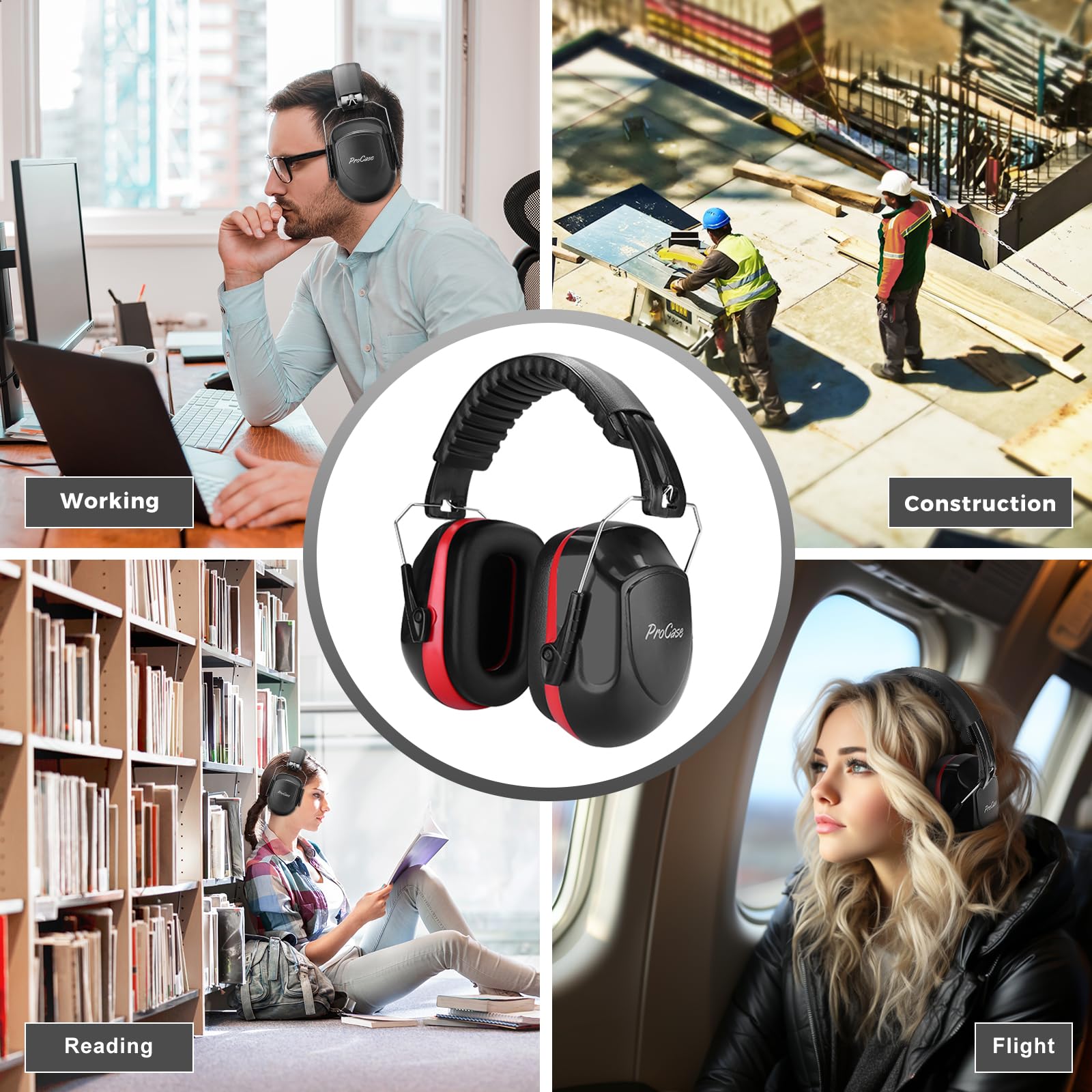 ProCase ear muffs packaging and portability for on-the-go use.