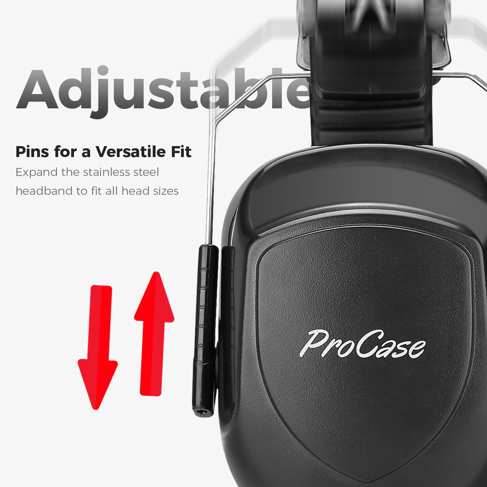 ProCase ear muffs padded headband for comfortable all-day wear.