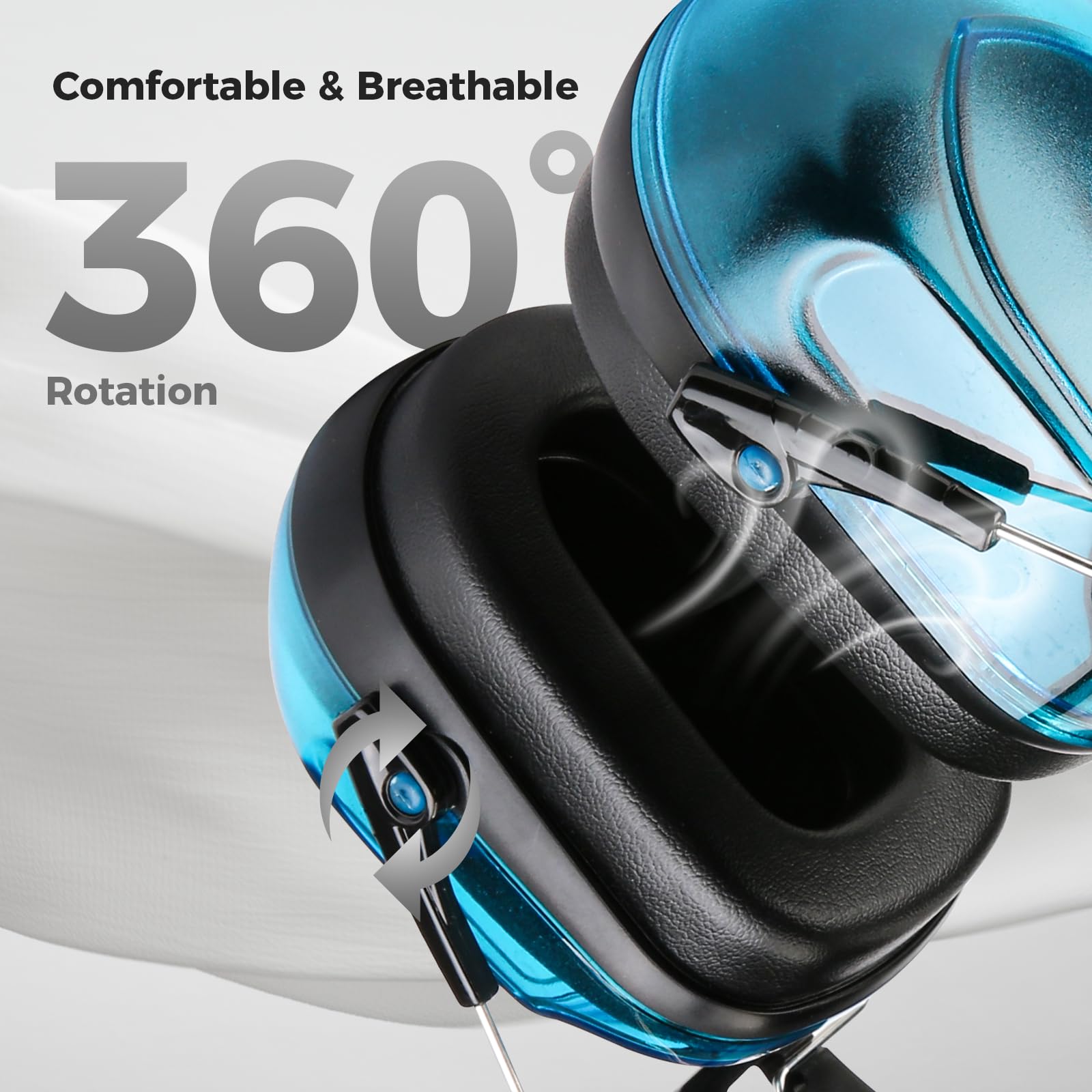 ProCase soft padded headband reduces pressure for longer wear