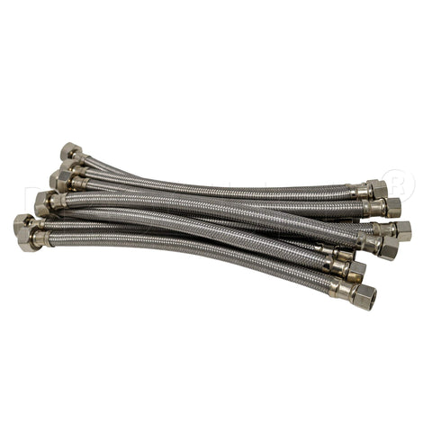 PROCURU 16-inch stainless steel braided faucet hose connector for durable water supply