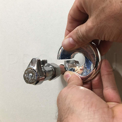 Compact and lightweight PROCURU escutcheon installs easily without valve removal.