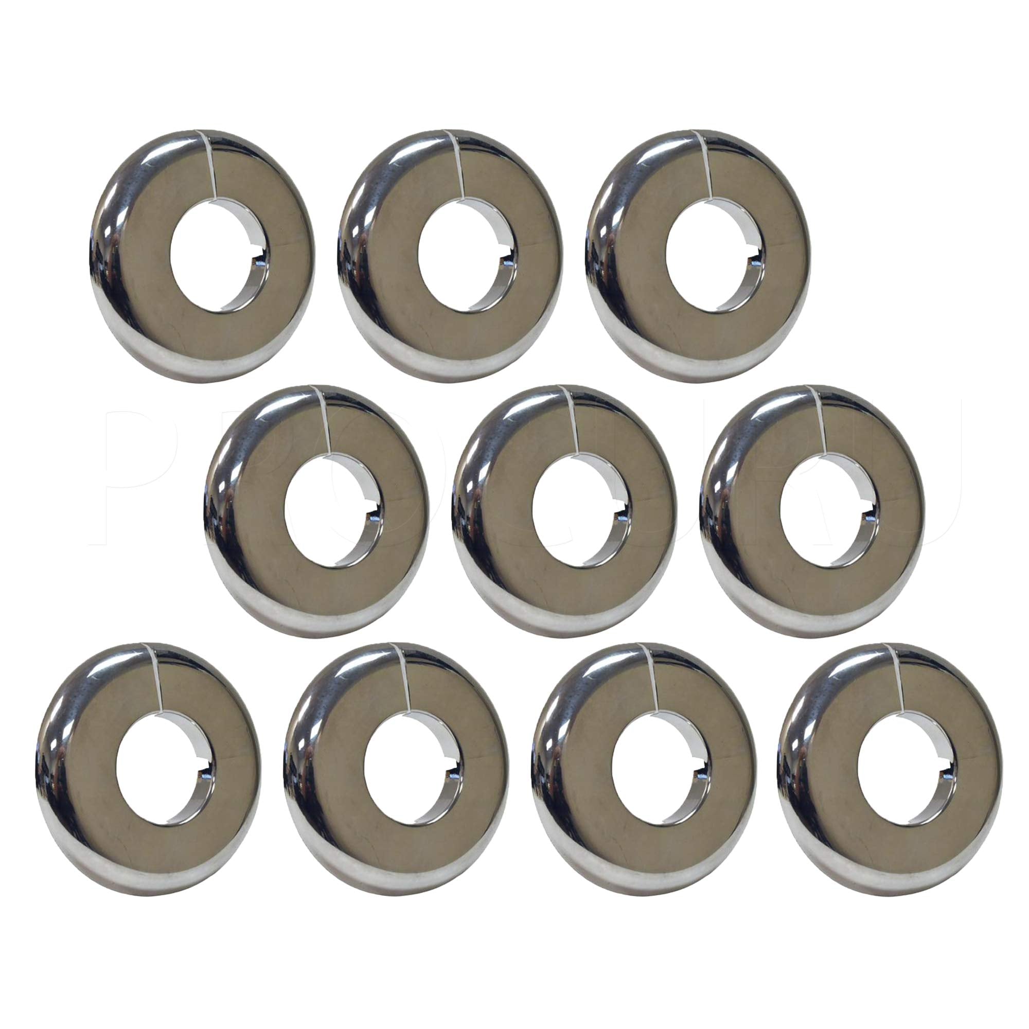 PROCURU chrome escutcheon for half-inch CTS pipe conceals gaps neatly.