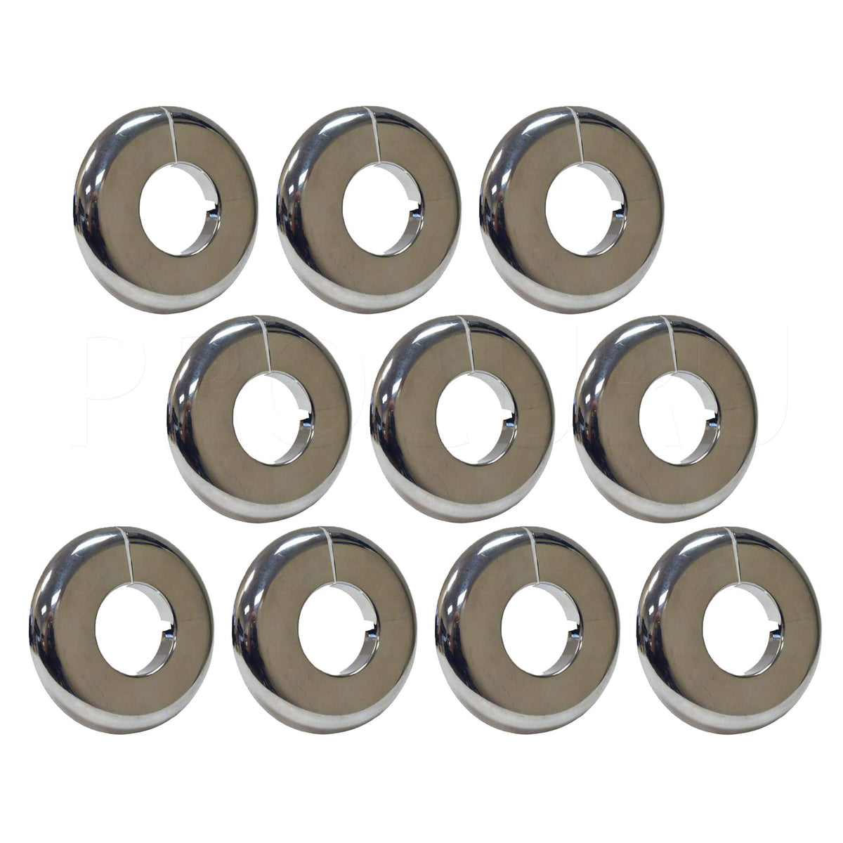 PROCURU chrome escutcheon for half-inch CTS pipe conceals gaps neatly.