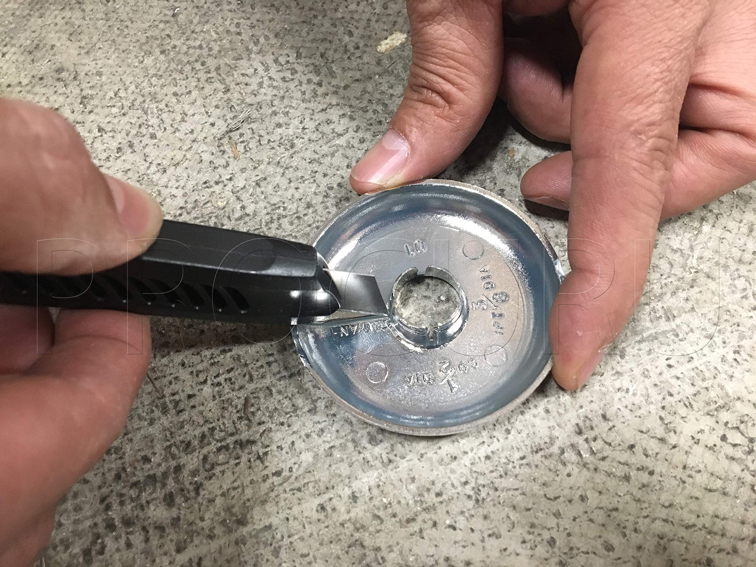 PROCURU chrome escutcheon plate adds a clean finish around copper or PEX.