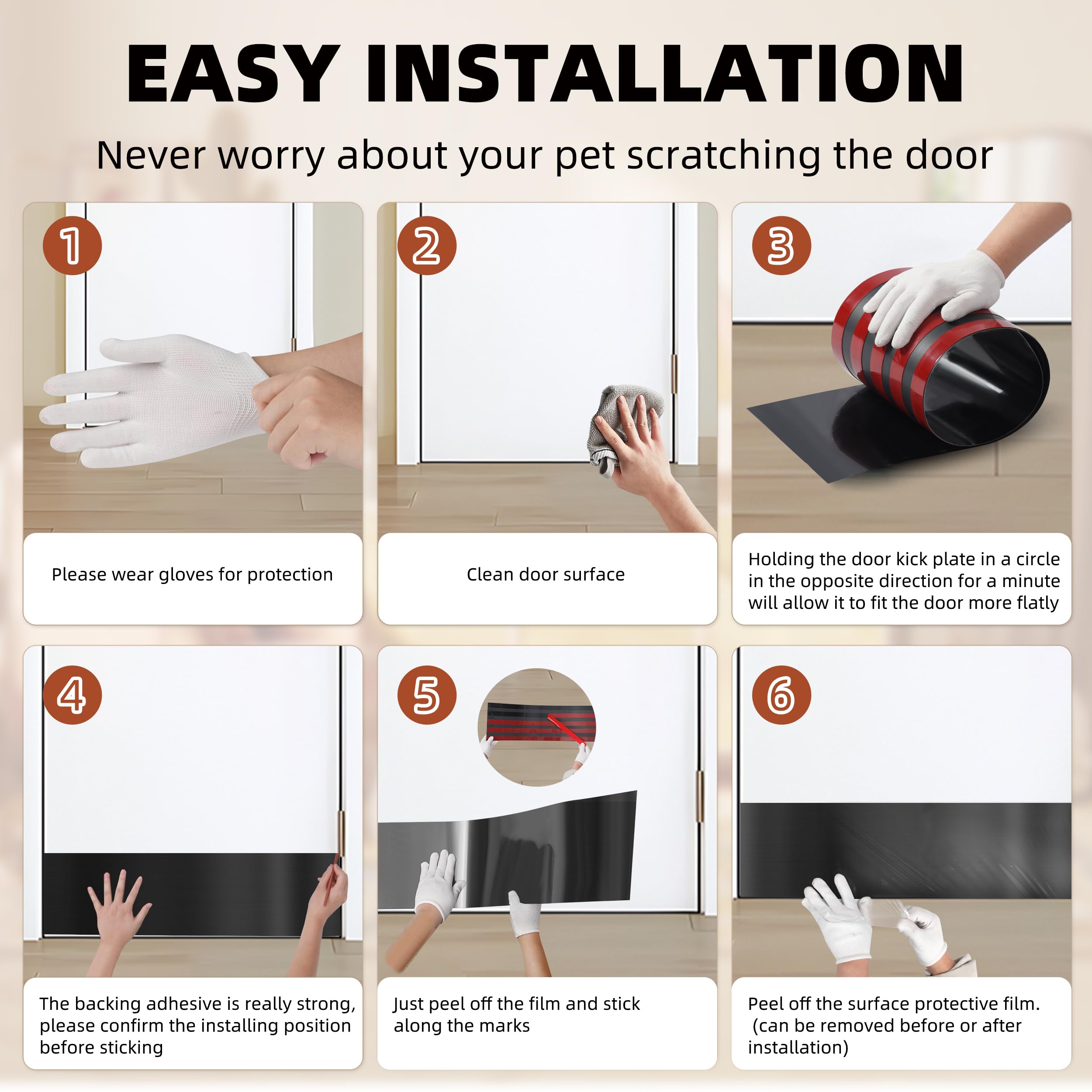 Profasion exterior-use brushed black kick plate withstands outdoor conditions