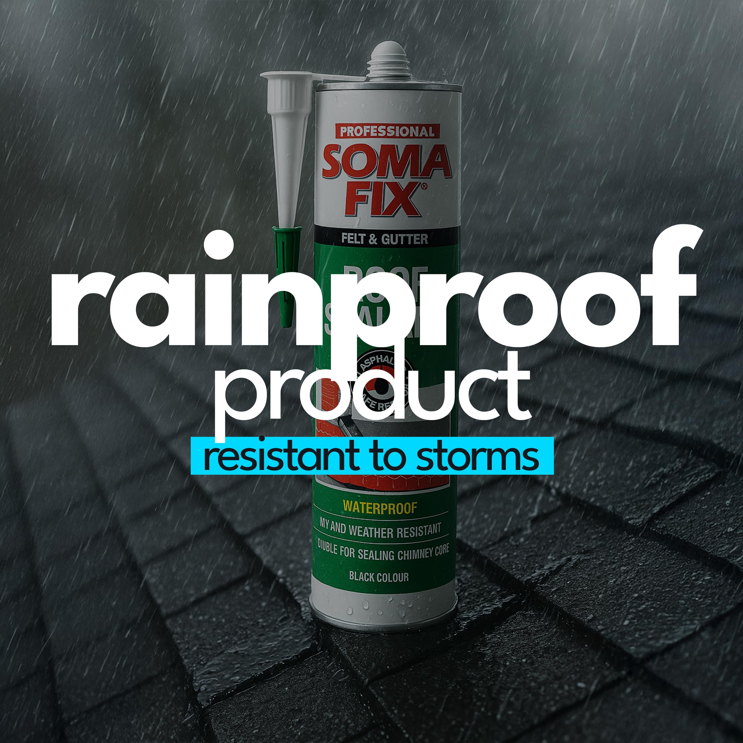 Professional Soma Fix sealant being dispensed with a caulk gun