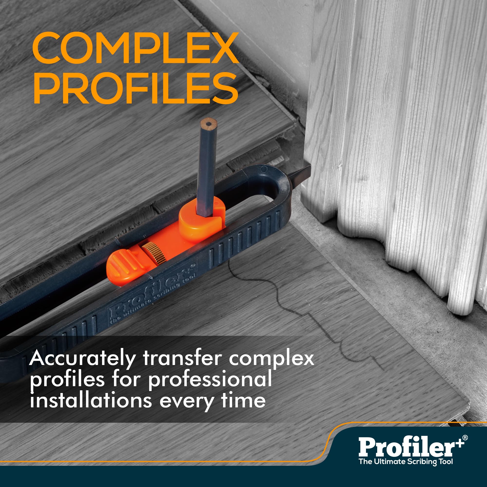Profiler+ uses durable nylon body and steel bearings for longevity